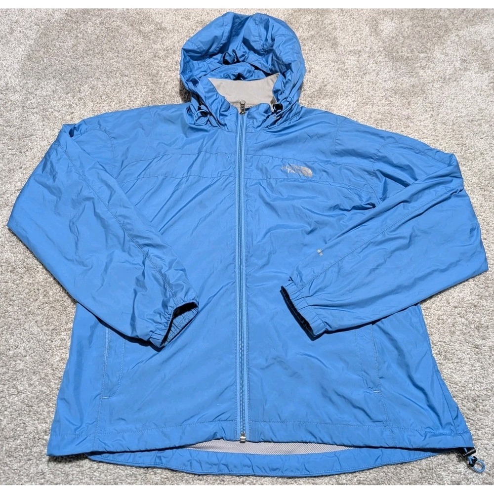 North Face Womens Windbreaker Hydrenalite Jacket Size M Light‎ Blue
